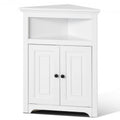 Hoekkast 32 met 2 deuren en verstelbare planken voor opbergruimte in huis - 25.4 x 12.8 x 33.3 in
