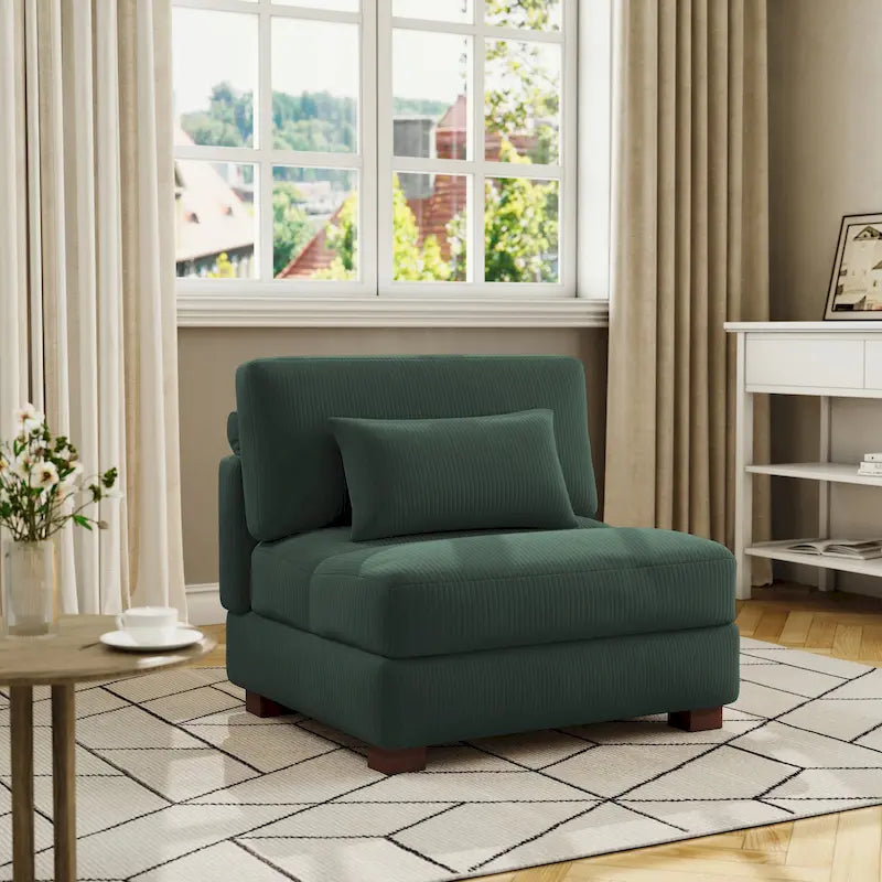 Modern Upholstered Armless Chair Accent Chair