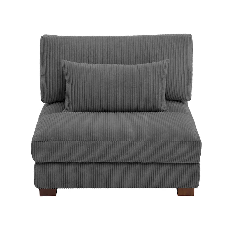 Modern Upholstered Armless Chair Accent Chair
