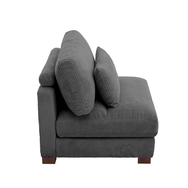 Modern Upholstered Armless Chair Accent Chair