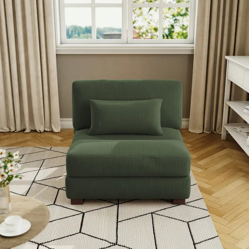 Modern Upholstered Armless Chair Accent Chair