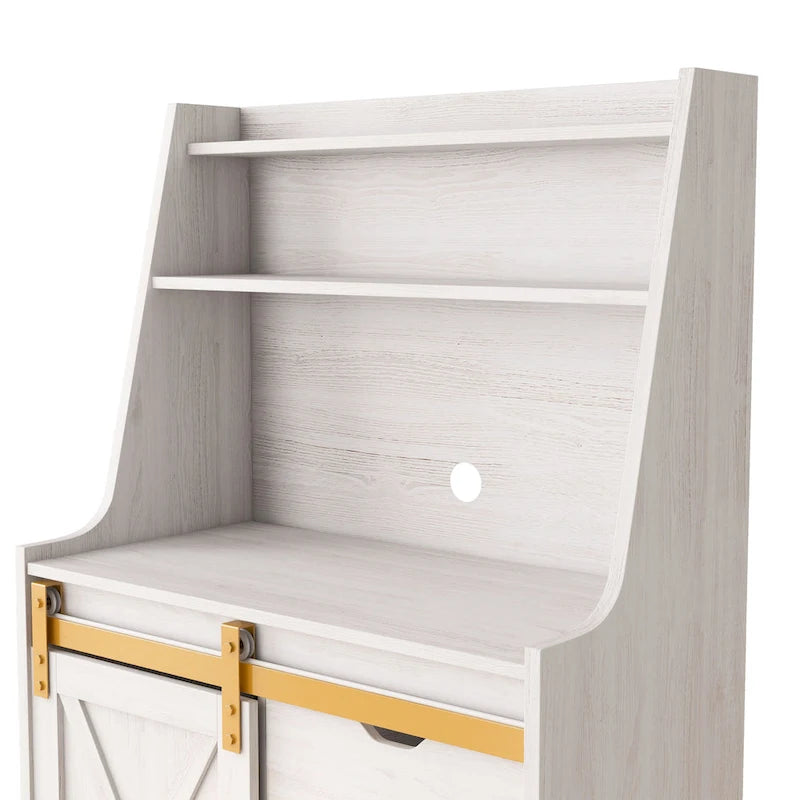 Farmhouse White Oak 6-Shelf Baker's Rack