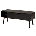 Modern Two-Tone Black and Espresso Brown Coffee Table with Lift-Top Storage
