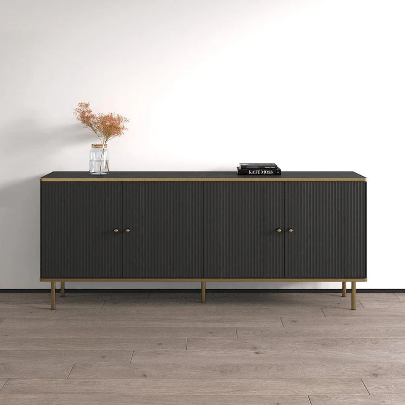 Modern 4-Door 72-Inch Wood Sideboard Buffet Cabinet
