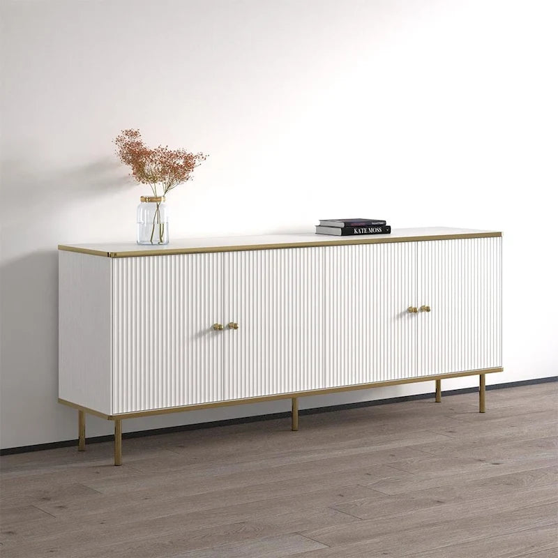 Modern 4-Door 72-Inch Wood Sideboard Buffet Cabinet
