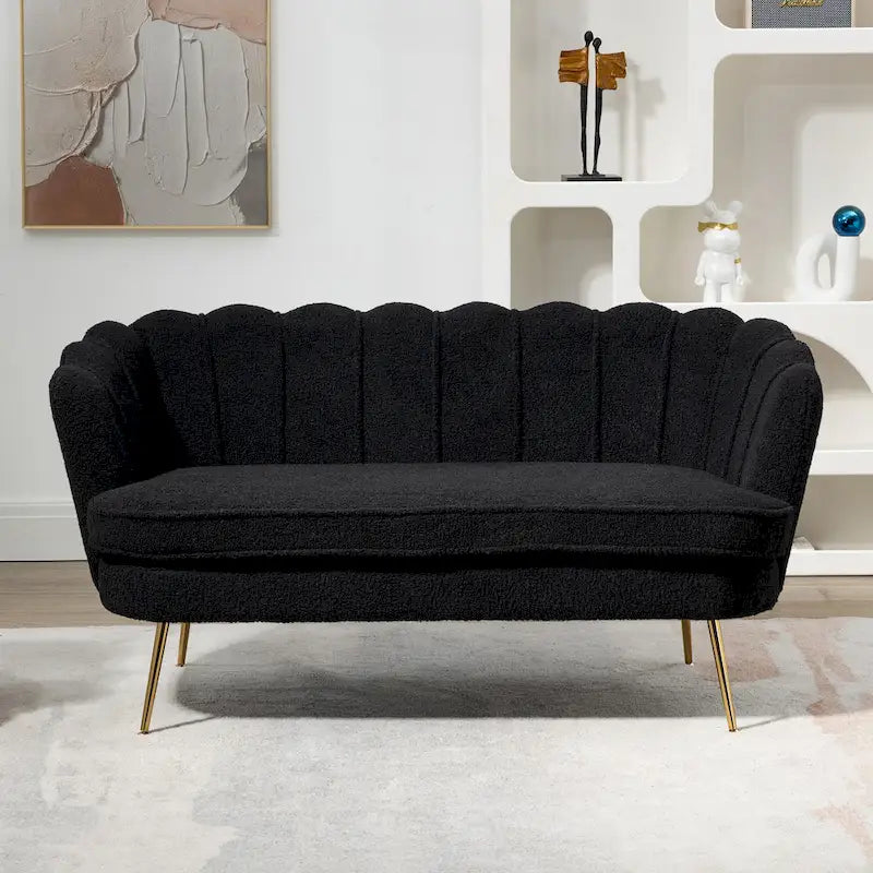 59W Mid-century Modern Tufted Loveseat Upholstered Sofa