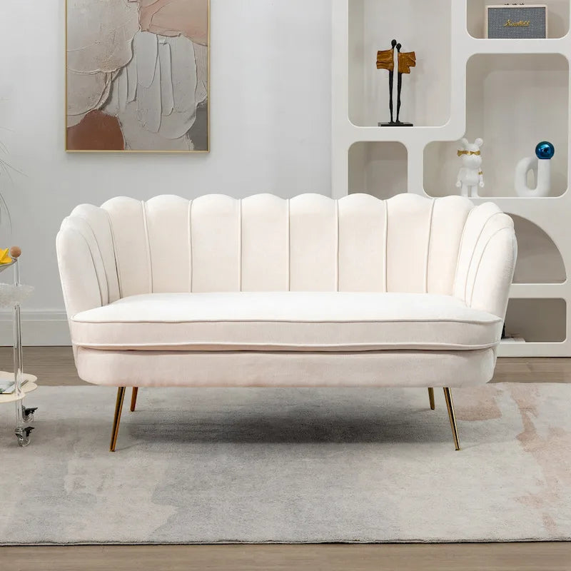 59W Mid-century Modern Tufted Loveseat Upholstered Sofa