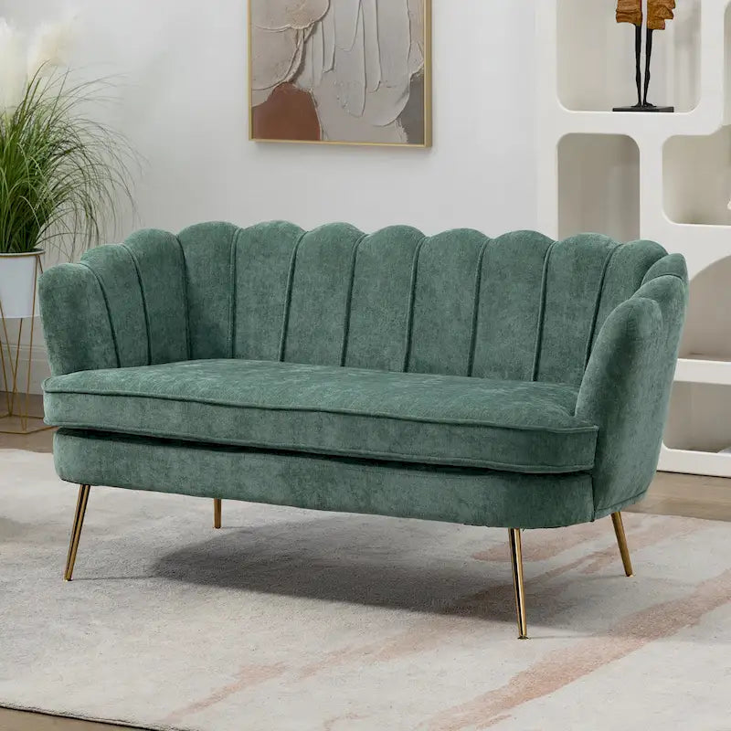 59W Mid-century Modern Tufted Loveseat Upholstered Sofa