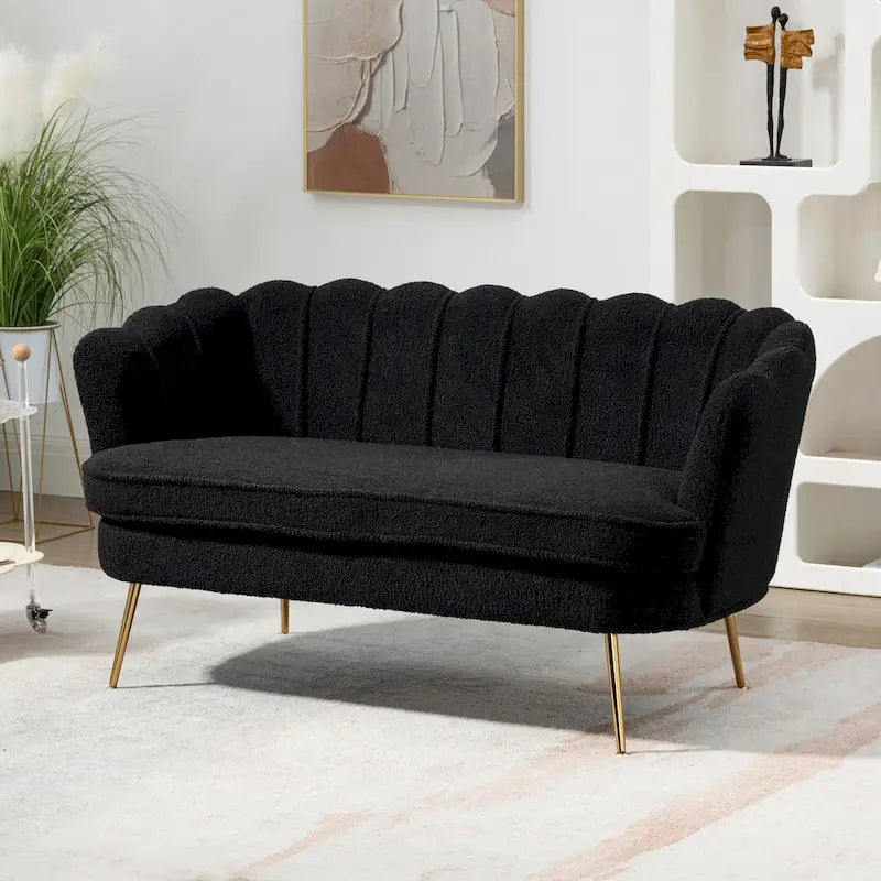 59W Mid-century Modern Tufted Loveseat Upholstered Sofa