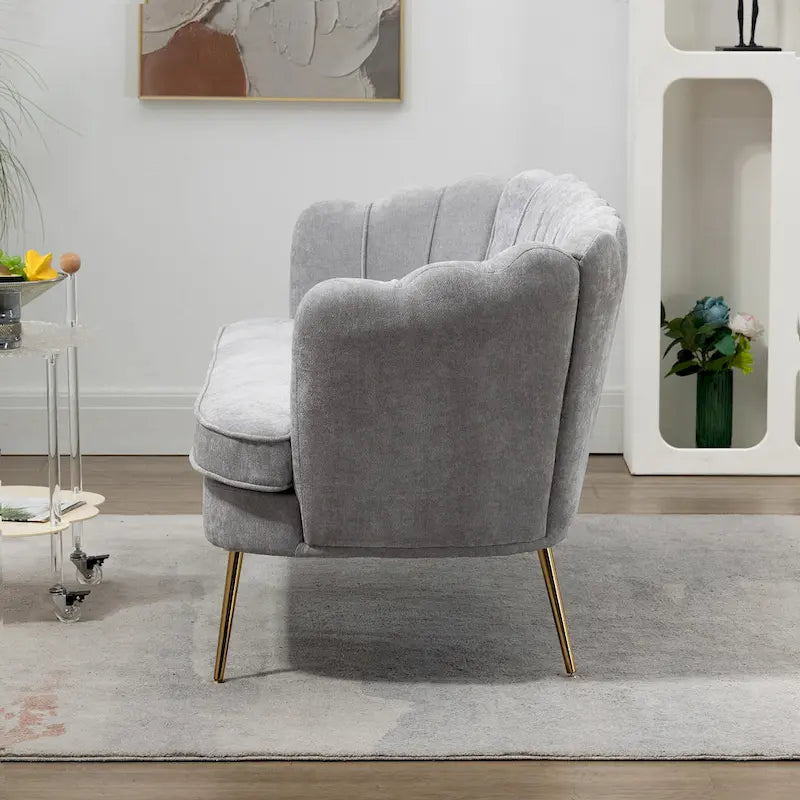 59W Mid-century Modern Tufted Loveseat Upholstered Sofa