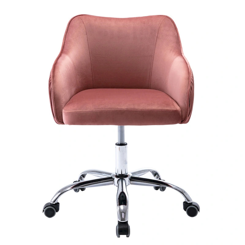 Velvet Upholstered Adjustable Ergonomic Office Chair