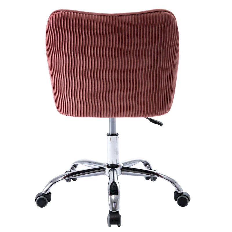 Velvet Upholstered Adjustable Ergonomic Office Chair