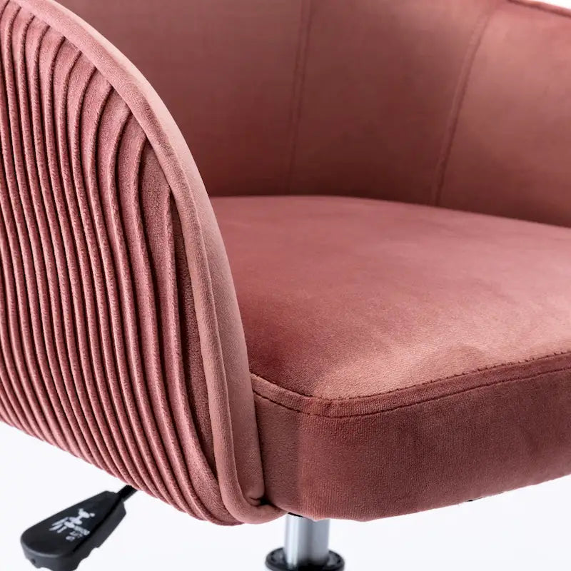 Velvet Upholstered Adjustable Ergonomic Office Chair