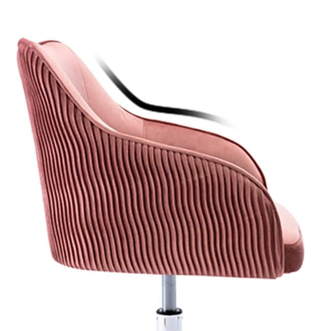 Velvet Upholstered Adjustable Ergonomic Office Chair