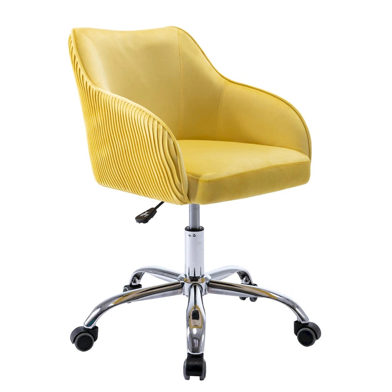 Velvet Upholstered Adjustable Ergonomic Office Chair