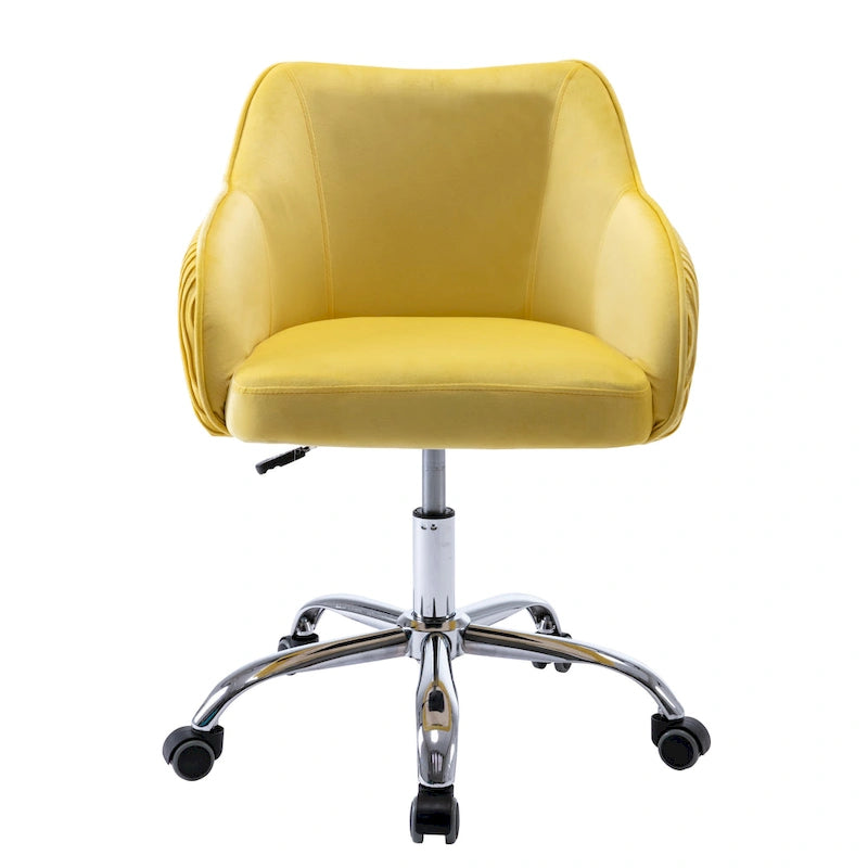 Velvet Upholstered Adjustable Ergonomic Office Chair