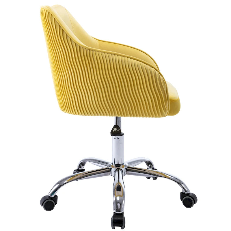Velvet Upholstered Adjustable Ergonomic Office Chair