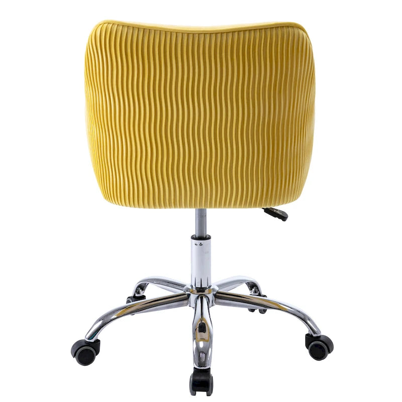 Velvet Upholstered Adjustable Ergonomic Office Chair