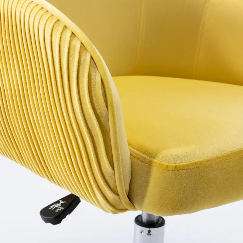Velvet Upholstered Adjustable Ergonomic Office Chair