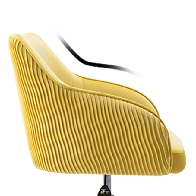 Velvet Upholstered Adjustable Ergonomic Office Chair