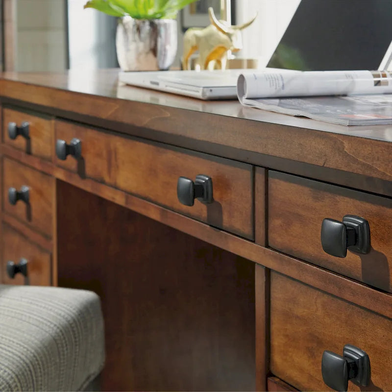 Aged Maple 54" Executive Pedestal Desk
