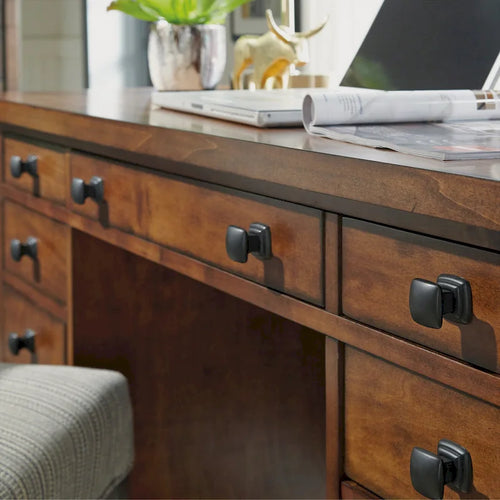 Aged Maple 54" Executive Pedestal Desk