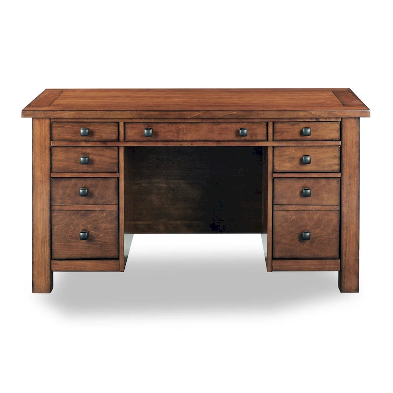 Aged Maple 54" Executive Pedestal Desk