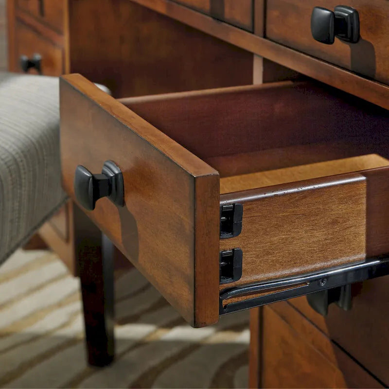 Aged Maple 54" Executive Pedestal Desk