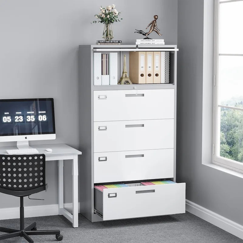 Steel Lateral File Cabinet with Lock