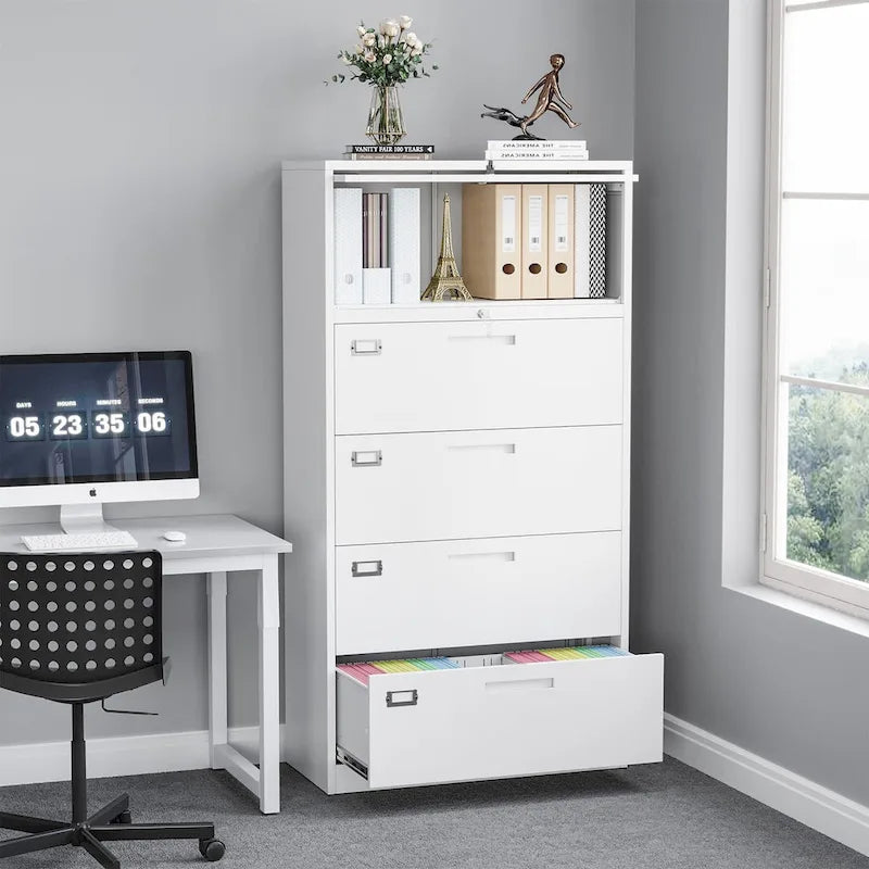 Steel Lateral File Cabinet with Lock