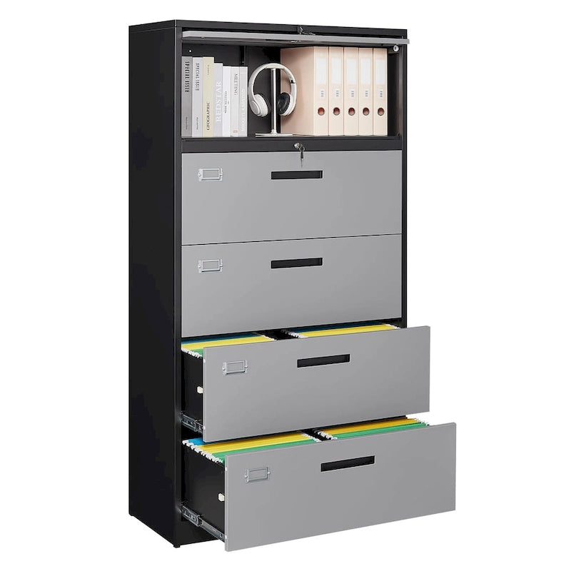 Steel Lateral File Cabinet with Lock