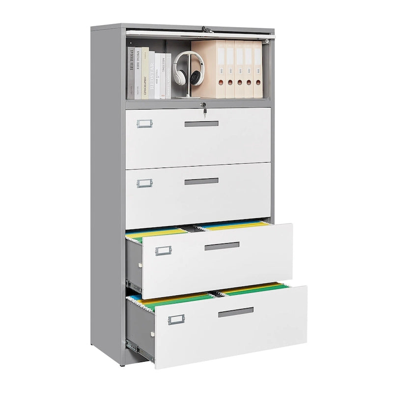 Steel Lateral File Cabinet with Lock