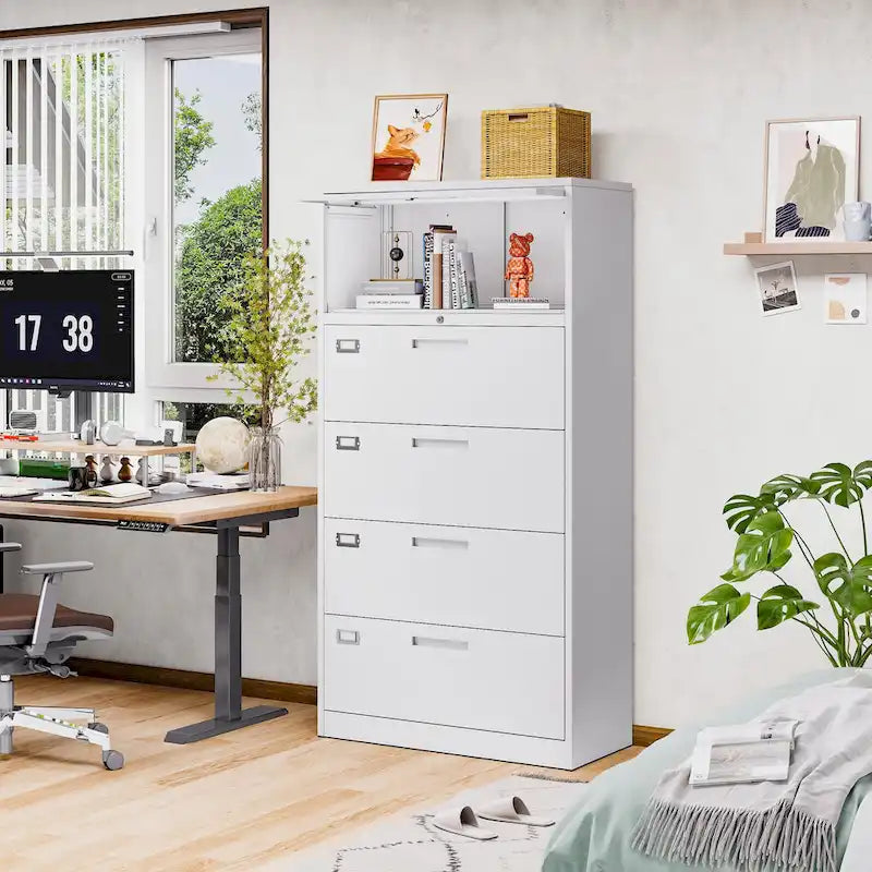 Steel Lateral File Cabinet with Lock