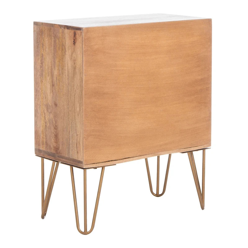 1-Drawer Textured Nightstand with Open Shelf