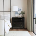 3-Drawer Wood Dresser with Metal Handles