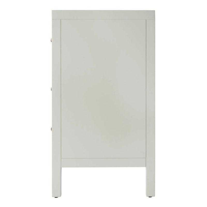 3-Drawer Wood Dresser with Metal Handles