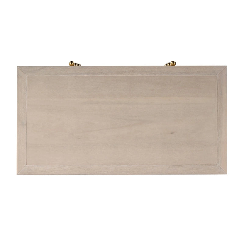 3-Drawer Wood Dresser with Metal Handles