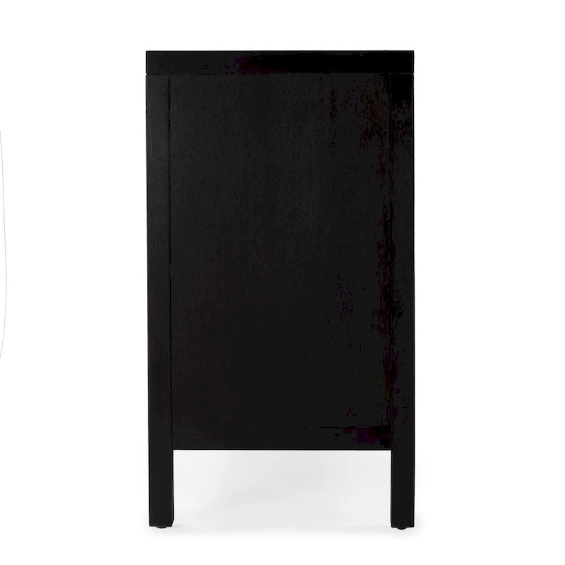 3-Drawer Wood Dresser with Metal Handles