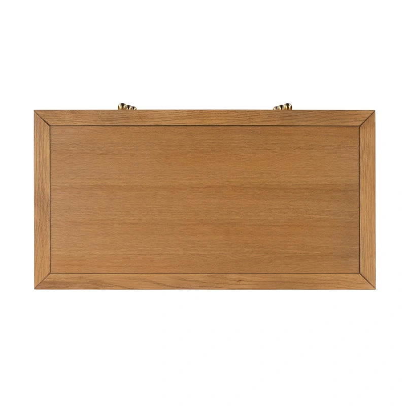 3-Drawer Wood Dresser with Metal Handles