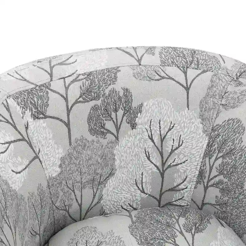 Swivel Glider Barrel Accent Chair with 360-Degree Rotation