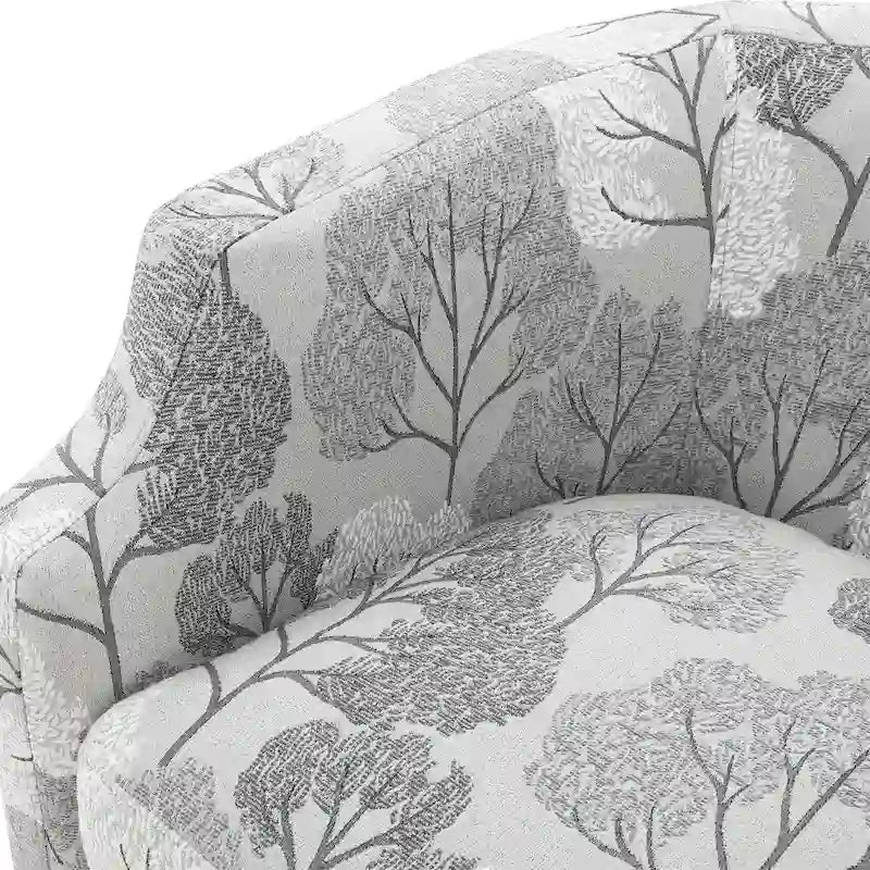 Swivel Glider Barrel Accent Chair with 360-Degree Rotation