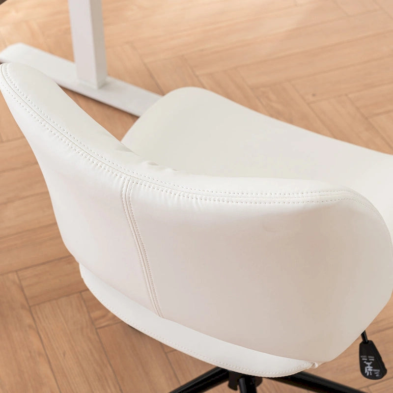 Swivel Armless Ergonomic Office Chair with Wheels