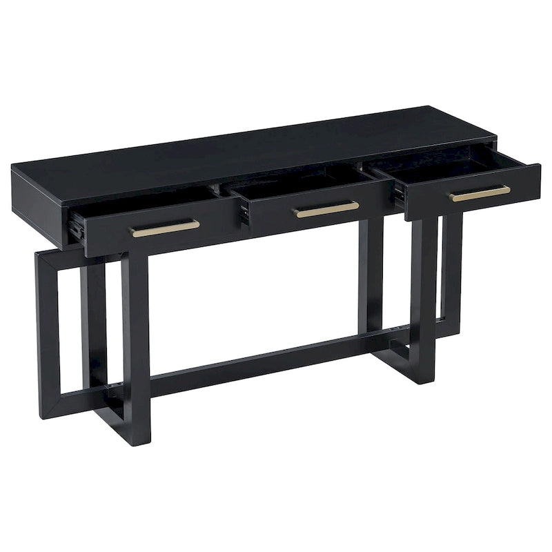 Elegante consoletafel met drie laden, extra lange haltafel voor entree, hal, woonkamer en foyer