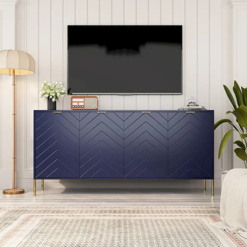 Mid-Century Four Door Storage Buffets Sideboards