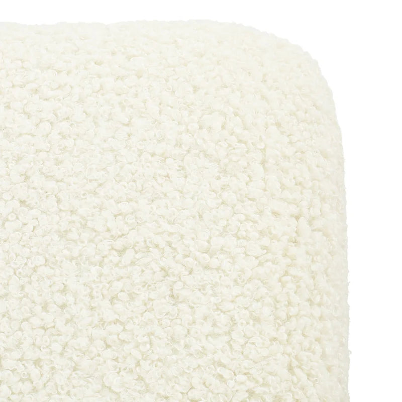 Modern Boucle Upholstered Ottoman Bench for Two