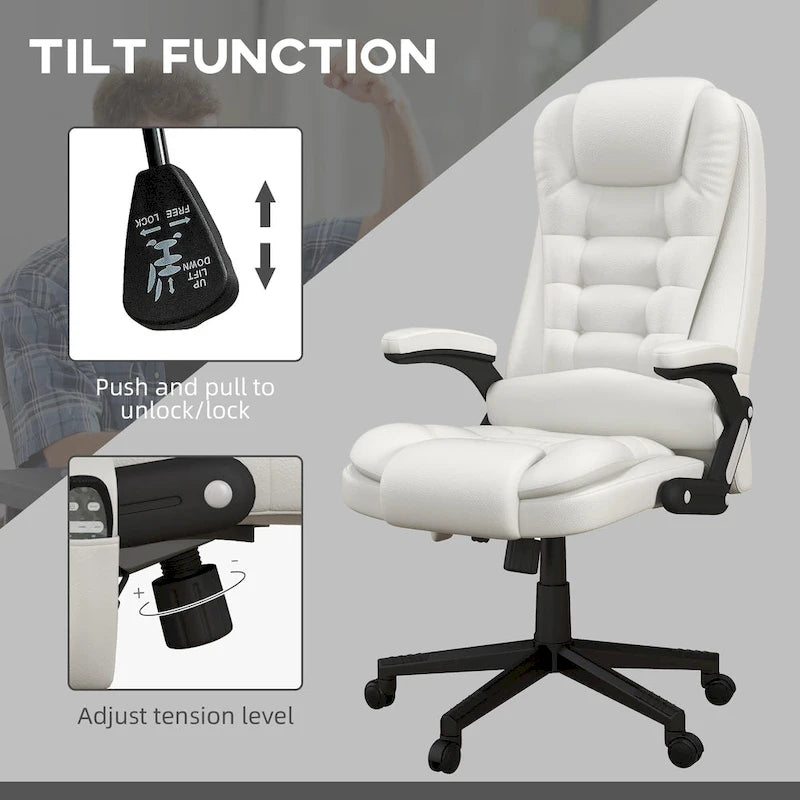 High Back Vibration Massage Office Chair with 6 Vibration Points