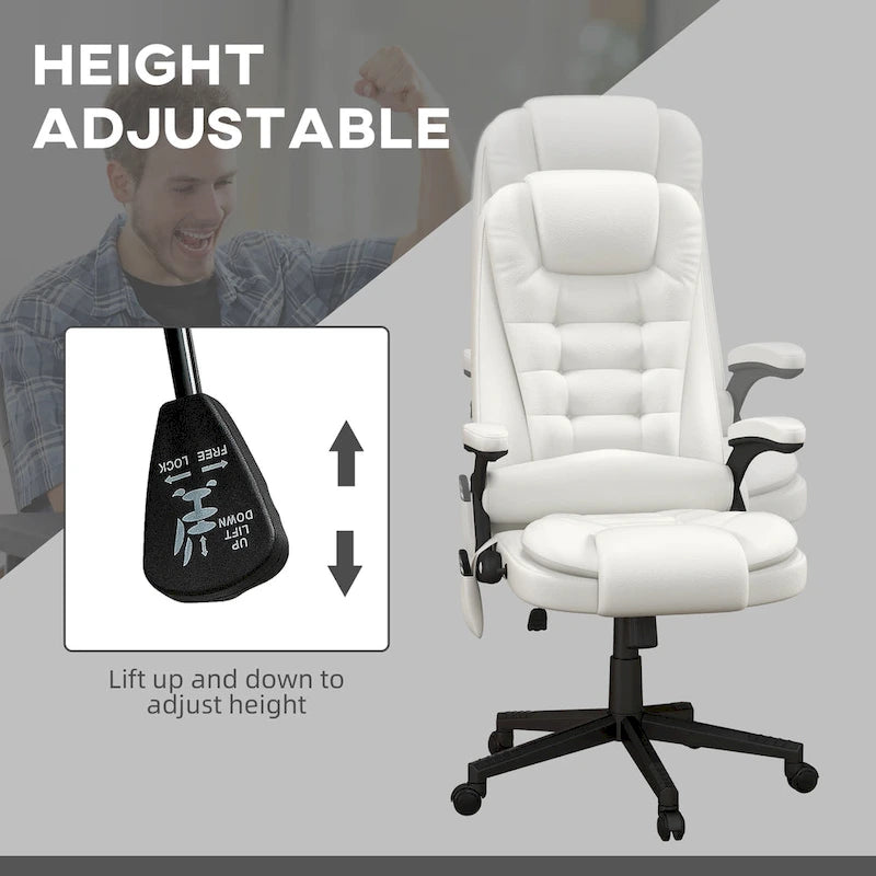 High Back Vibration Massage Office Chair with 6 Vibration Points