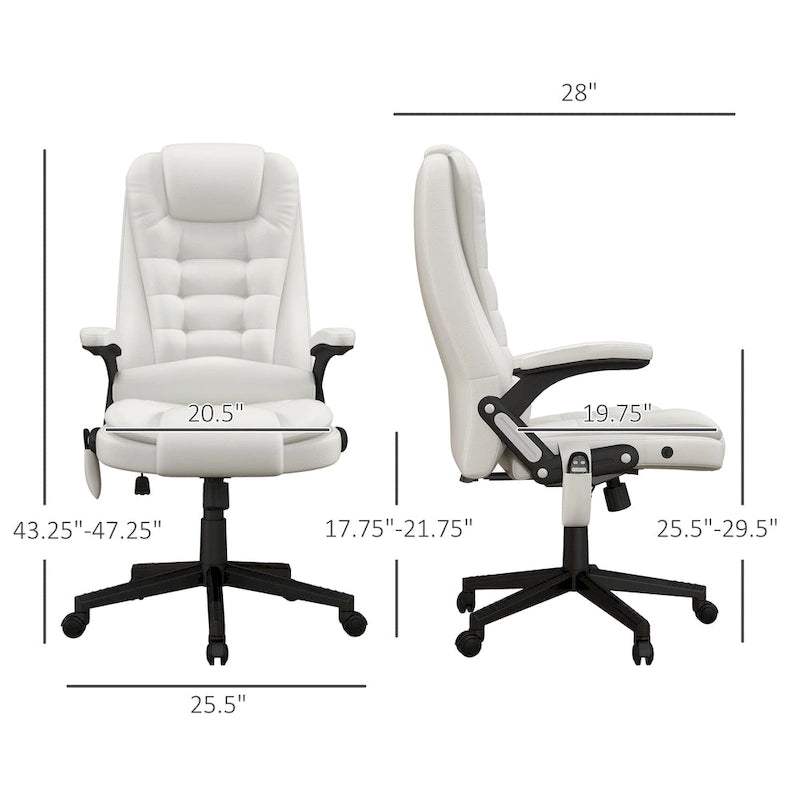 High Back Vibration Massage Office Chair with 6 Vibration Points